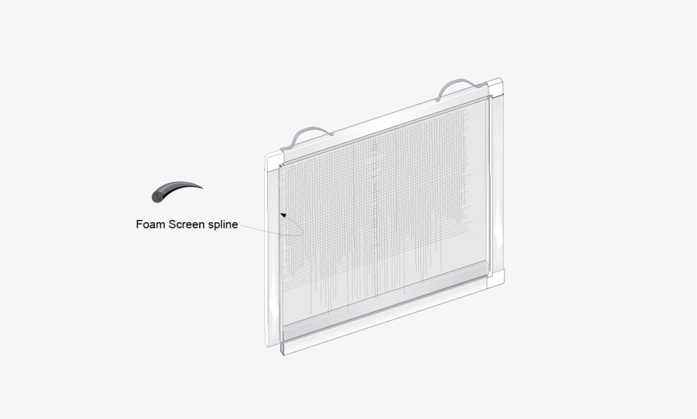 Portable Window Screen Rails Window Screen with Lift Rail - Quanex