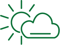 Part sun, part cloud icon